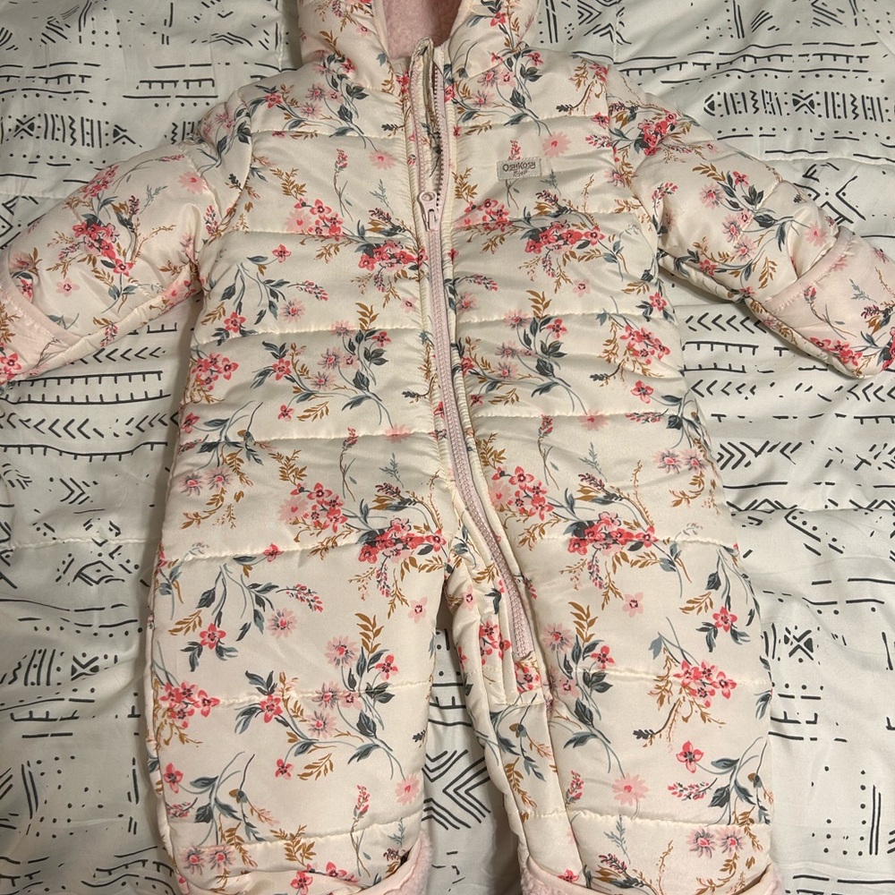 Floral Baby Snowsuit